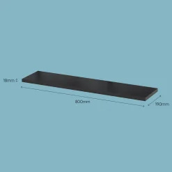 Tablette murale Form Rigga noir 80 cm