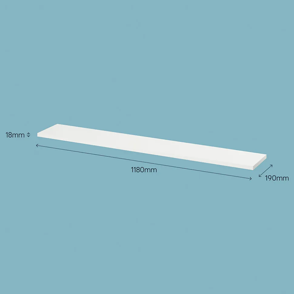Tablette murale Form Rigga blanc 118 cm