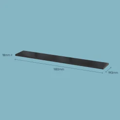 Tablette murale Form Rigga noir 118 cm
