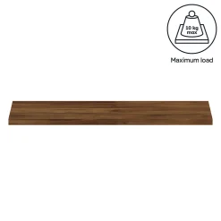 Tablette murale GoodHome Rigga effet noyer L. 60 cm