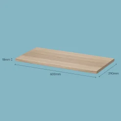 Tablette murale GoodHome Rigga effet chêne L. 60 cm