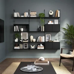 Tablette murale GoodHome Rigga noir L. 60 cm