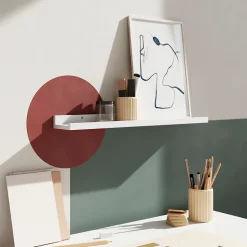 Tablette murale pour cadre photo GoodHome Rigga blanc L. 60 cm