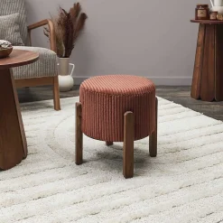 Tabouret en velours côtelé Scott
