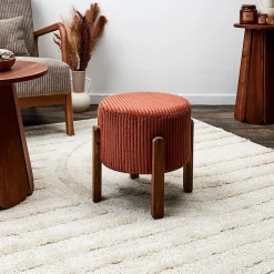 Tabouret en velours côtelé Scott