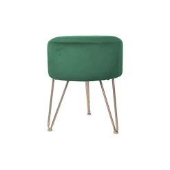 Tabouret en Velours Vert avec Siège Rembourré pour le Salon
