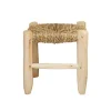 Tabouret Marocain bois de laurier (20 cm - Naturel)