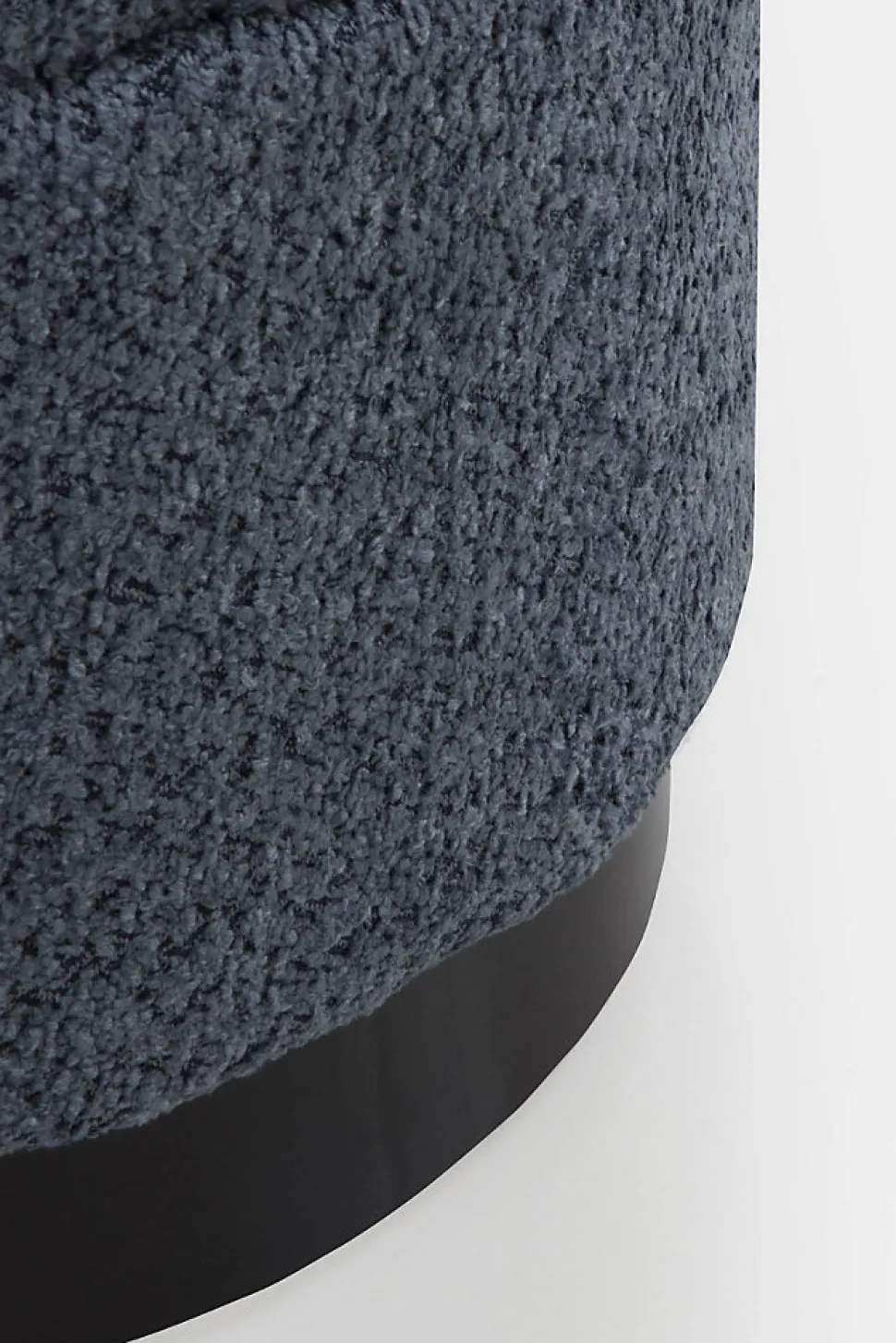 Tabouret rembourré tissu couleur bleu