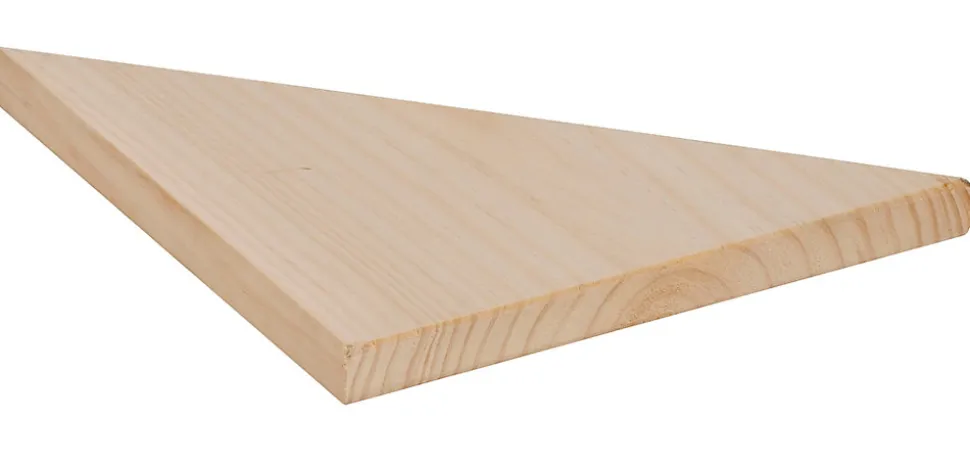 Étagère angle et triangulaire en pin massif 25x25x35 cm