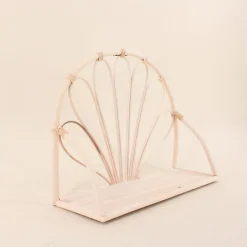 Étagère en forme d'arche en rotin 12x35x26cm