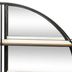 Étagère en métal et fibres de bois avec miroir