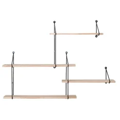 Étagère Harlem, Marron, Bois, 17,5x99x62 cm, Seven Design