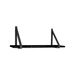 Étagère Marea, Noir, Bois, 20x80x2 cm, Seven Design