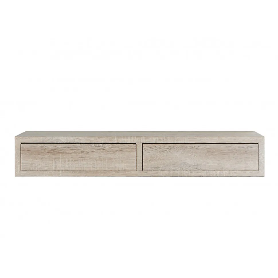 Étagère murale avec tiroir, table de chevet suspendue, chêne Sagerau, 88,2x13,4x23,7 cm - Domino Maxi