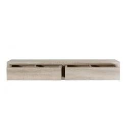 Étagère murale avec tiroir, table de chevet suspendue, chêne Sagerau, 88,2x13,4x23,7 cm - Domino Maxi