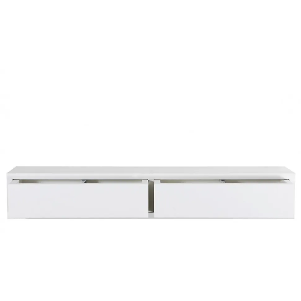 Étagère murale avec tiroir, table de chevet suspendue, étagère murale, blanche, 88,2 x 13,4 x 20 cm - Domino