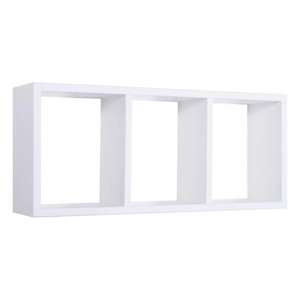Étagère murale, bibliothèque flottante, étagère murale, blanche, 70 x 30 x 15,5 cm - Tristano