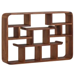 Étagère Murale Bois Massif 80 cm Étagère à Livres Suspendue Flottante FineBuy