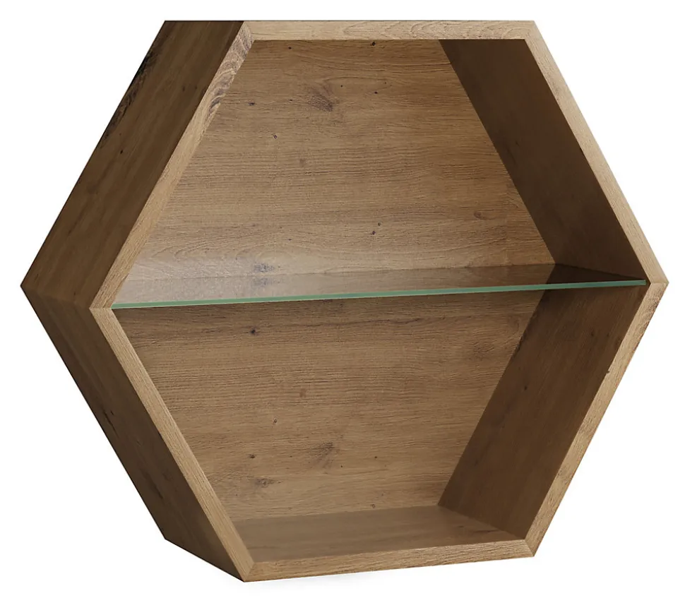 Étagère murale chêne artisan Edge L.44 x H.51 x P.19 cm Format