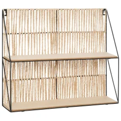 Étagère murale Cosy - corde et métal - 48x40 cm - Atmosphera