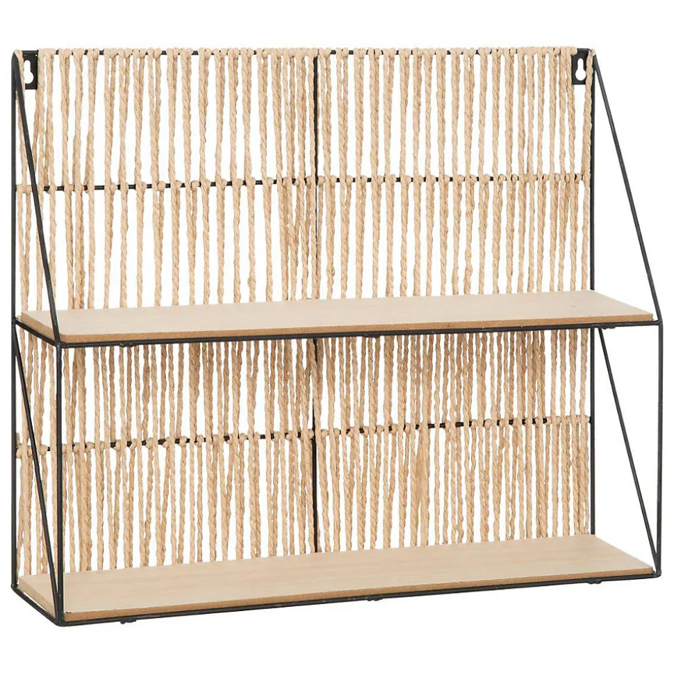 Étagère murale Cosy - corde et métal - 48x40 cm - Atmosphera