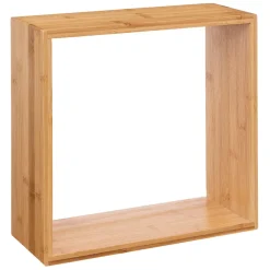Étagère murale cube Fixy 5Five P.9 cm en bambou vendue par 3 pièces