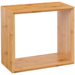 Étagère murale cube Fixy 5Five P.9 cm en bambou vendue par 3 pièces