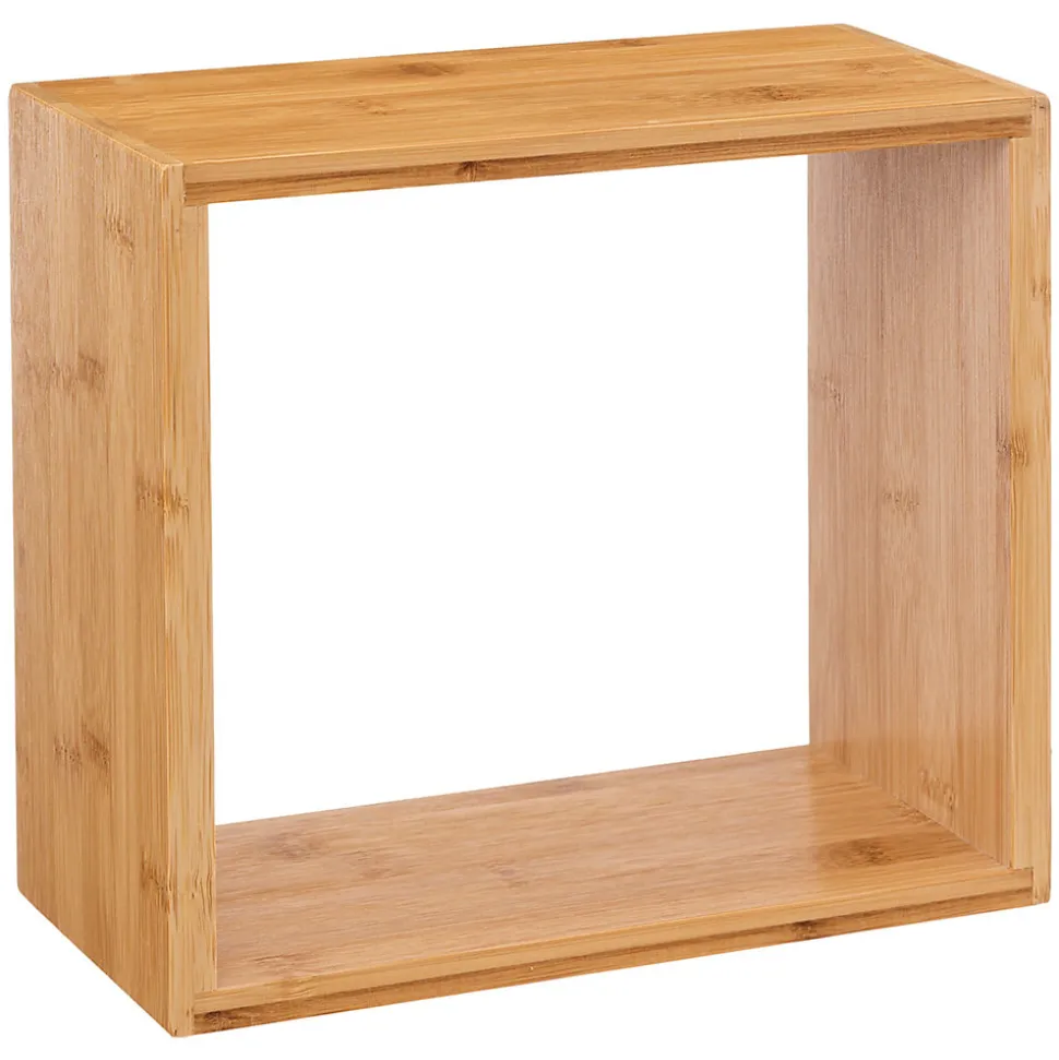 Étagère murale cube Fixy 5Five P.9 cm en bambou vendue par 3 pièces