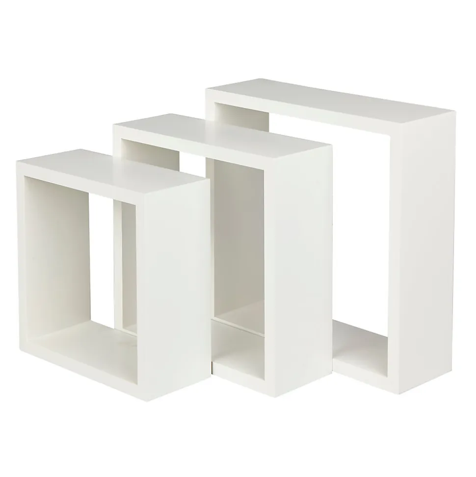 Étagère murale cube modulable Rigga Form, blanc vendue par 3 pièces
