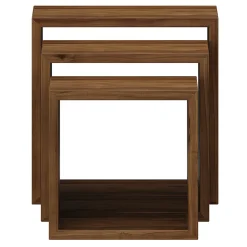 Étagère murale cube modulable Form Rigga effet noyer vendue par 3 pièces