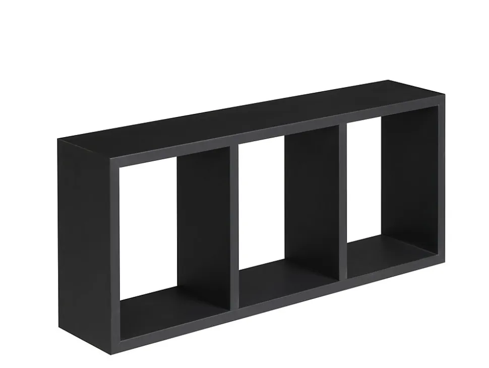 Étagère murale cube noir Triade L.70 x P.15 x H.30 cm Format