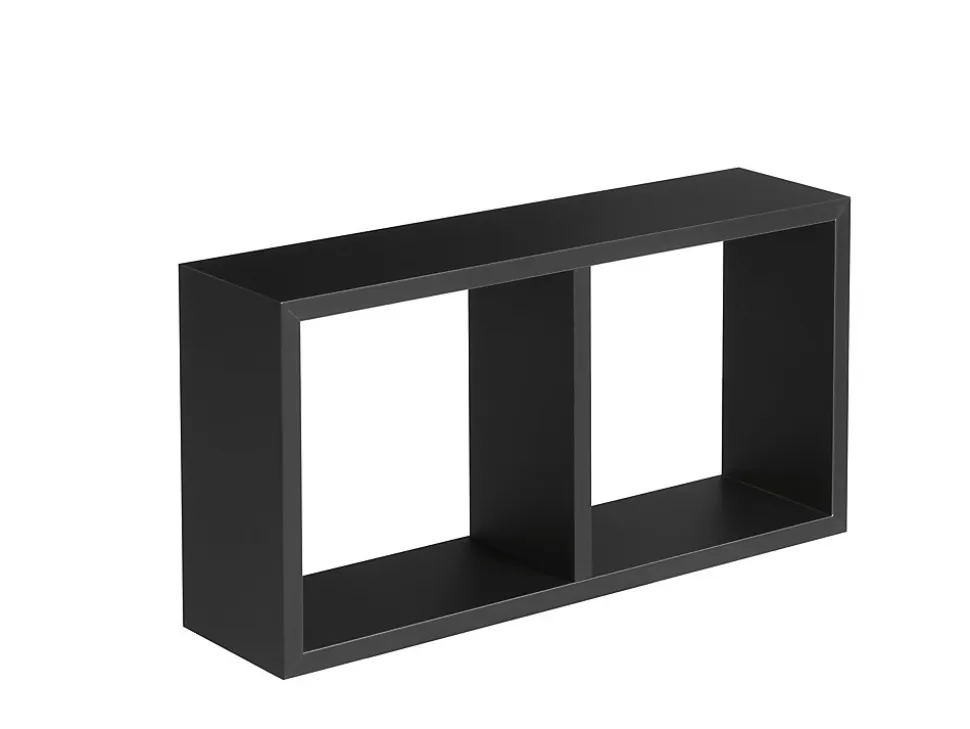 Étagère murale cube noir Yasmine L.59 x P.15 x H.30 cm Format