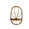 Étagère murale en rotin forme fleur l.17 x H.41 x P.25,5 cm Ornami