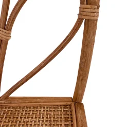 Étagère murale en rotin forme fleur l.17 x H.41 x P.25,5 cm Ornami