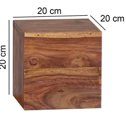 Étagère murale Lot de 4 Bois Massif Étagère en bois Étagère à livres FineBuy