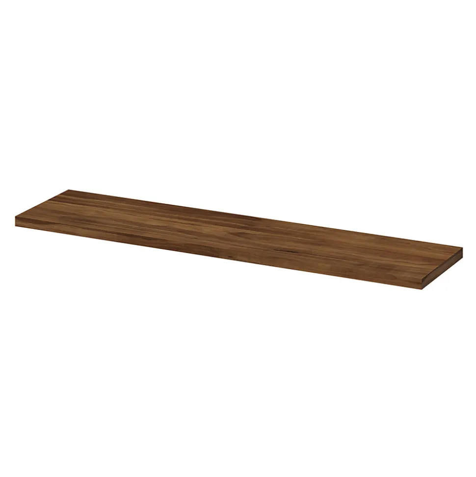 Étagère murale modulable 7 tablettes et 6 échelles effet noyer GoodHome Rigga H. 129 x L. 140 x P. 19 cm