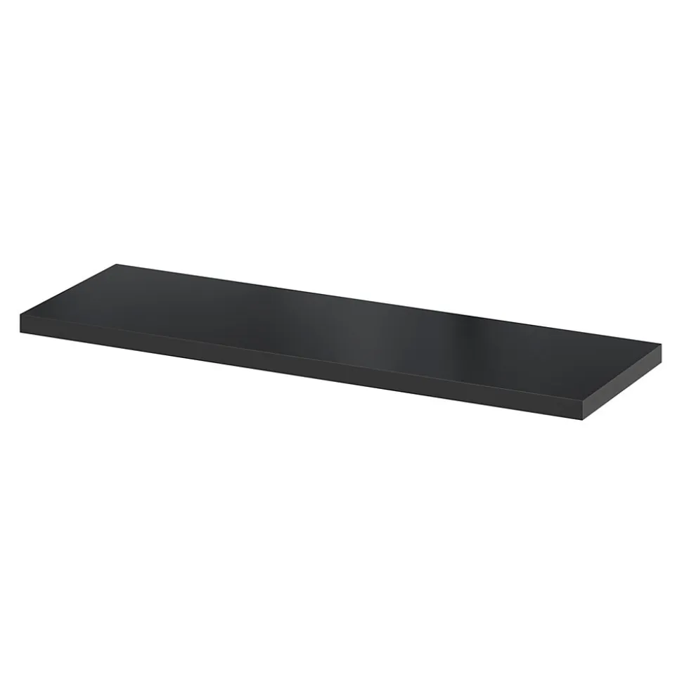 Étagère murale modulable 10 tablettes et 6 échelles effet noyer GoodHome Rigga H. 129 x L. 150 x P. 19 cm