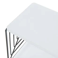 Étagère murale Moss 39 x 18 x 23 cm noir blanc en.casa