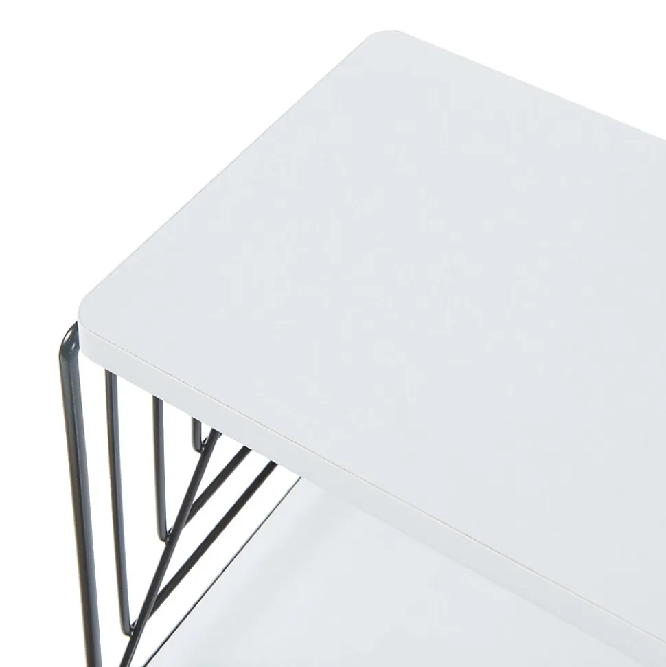 Étagère murale Moss 39 x 18 x 23 cm noir blanc en.casa