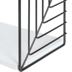 Étagère murale Moss 39 x 18 x 23 cm noir blanc en.casa