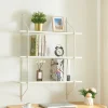 Étagère murale Oestfold 100 x 80 x 21 cm blanc en.casa