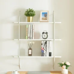 Étagère murale Oestfold 100 x 80 x 21 cm blanc en.casa