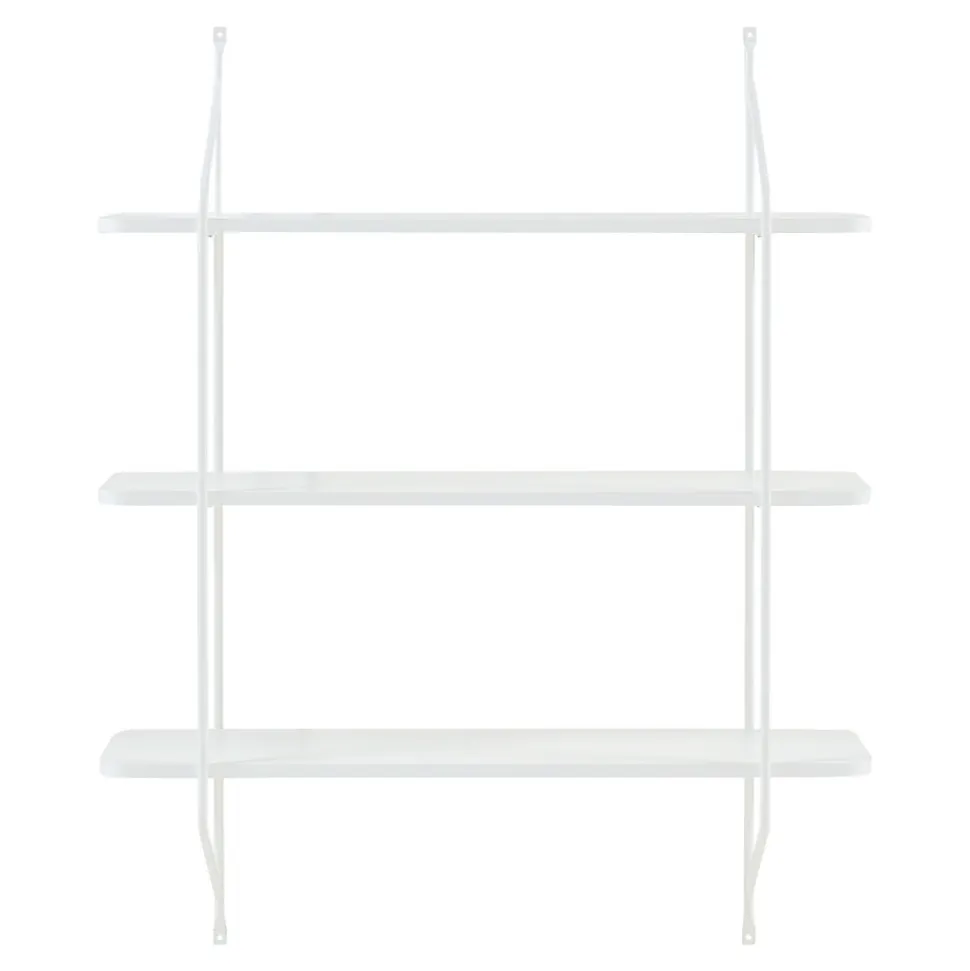 Étagère murale Oestfold 100 x 80 x 21 cm blanc en.casa