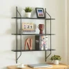 Étagère murale Oestfold 100 x 80 x 21 cm noir en.casa