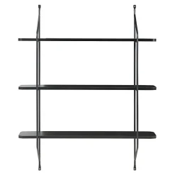 Étagère murale Oestfold 100 x 80 x 21 cm noir en.casa