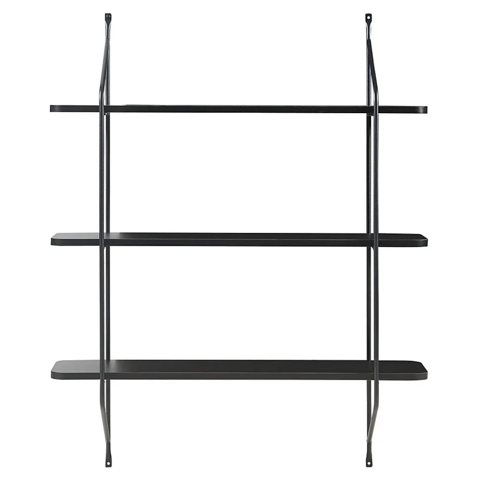 Étagère murale Oestfold 100 x 80 x 21 cm noir en.casa