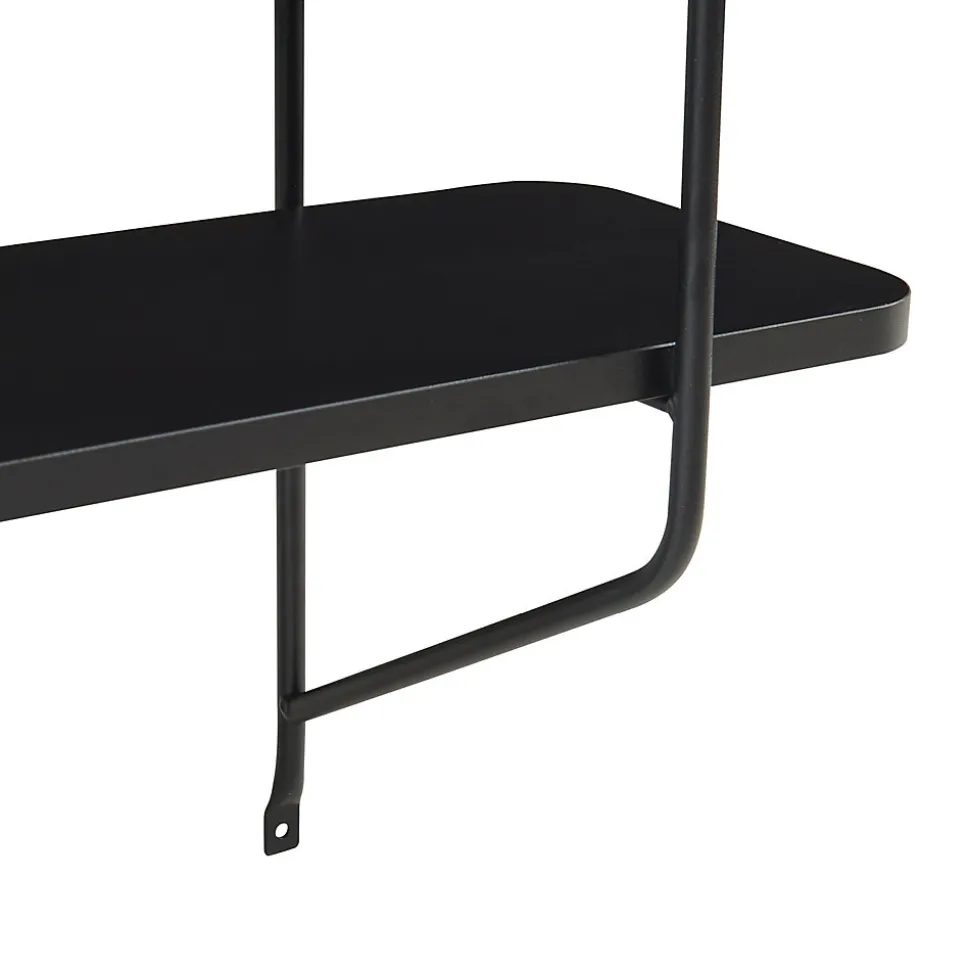 Étagère murale Oestfold 100 x 80 x 21 cm noir en.casa