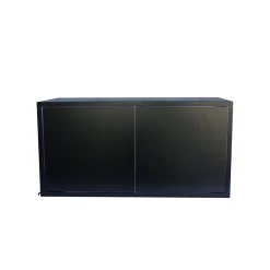 Étagère murale rectangulaire avec portes GoodHome Rigga noir L. 60 cm