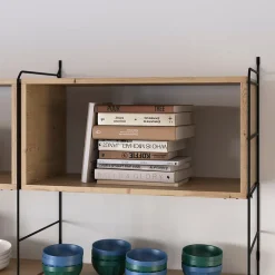 Étagère murale rectangulaire en pin massif GoodHome Rigga L. 60 cm