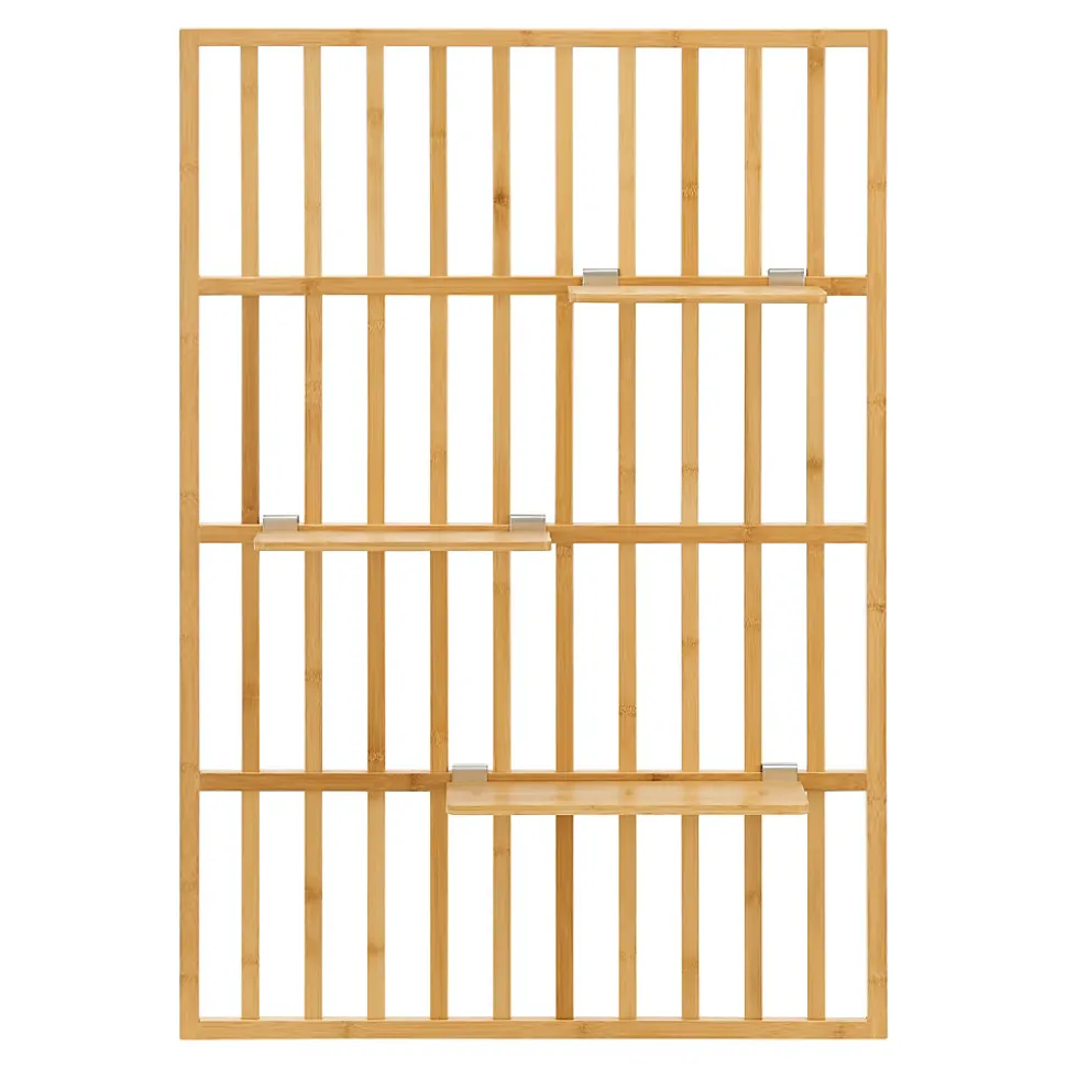 Étagère murale Roest bambou 120 x 80 x 13 cm naturel en.casa
